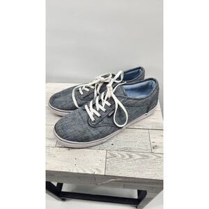 Vans Women Authentic Off The Wall Pewter Grey Black 500714 Size 7.5 Low Top Deni